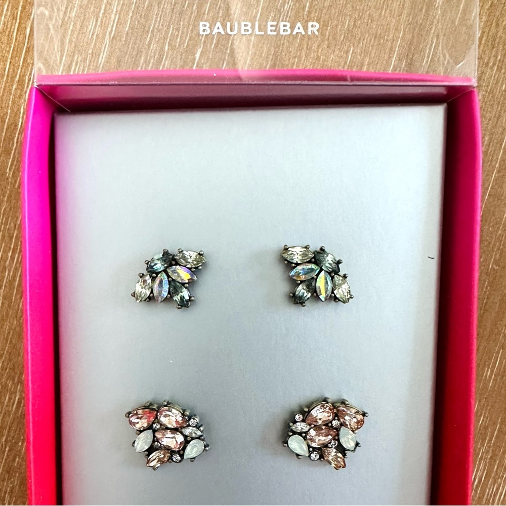 [NEW UNWORN] BAUBLEBAR Twyla Stud Earring Set- Blue/ Pink